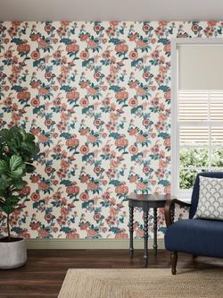 John Lewis x Sanderson Boxwood Wallpaper, Alum/Indigo, Alum/ Indigo