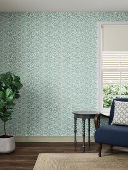 John Lewis x Sanderson Frisk Wallpaper, Dove Blue, Dove Blue