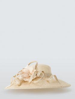 John Lewis Heather Wide Brim Occasion Hat - view 2, Champagne