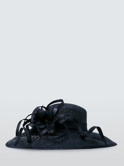 John Lewis Heather Wide Brim Occasion Hat - view 2, Navy