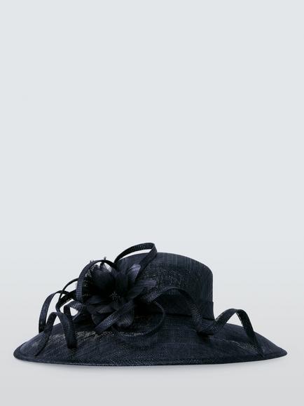 John Lewis Heather Wide Brim Occasion Hat - view 2, Navy