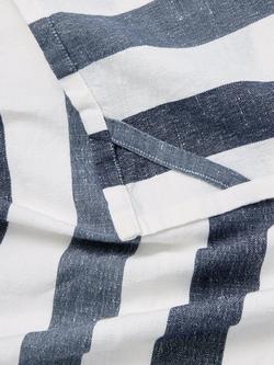 John Lewis Bold Stripe Cotton Tea Towel, Navy - view 2, Navy