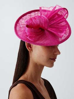 John Lewis Tilly Small Disc Fascinator, Fuschia