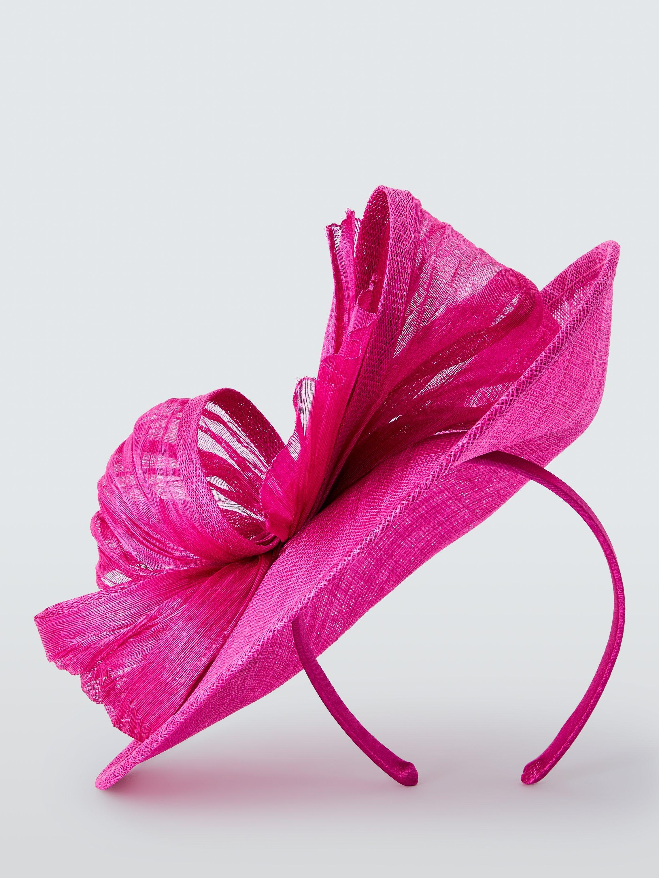 Product image 1 of 2, which shows John Lewis Tilly Small Disc Fascinator, Fuschia