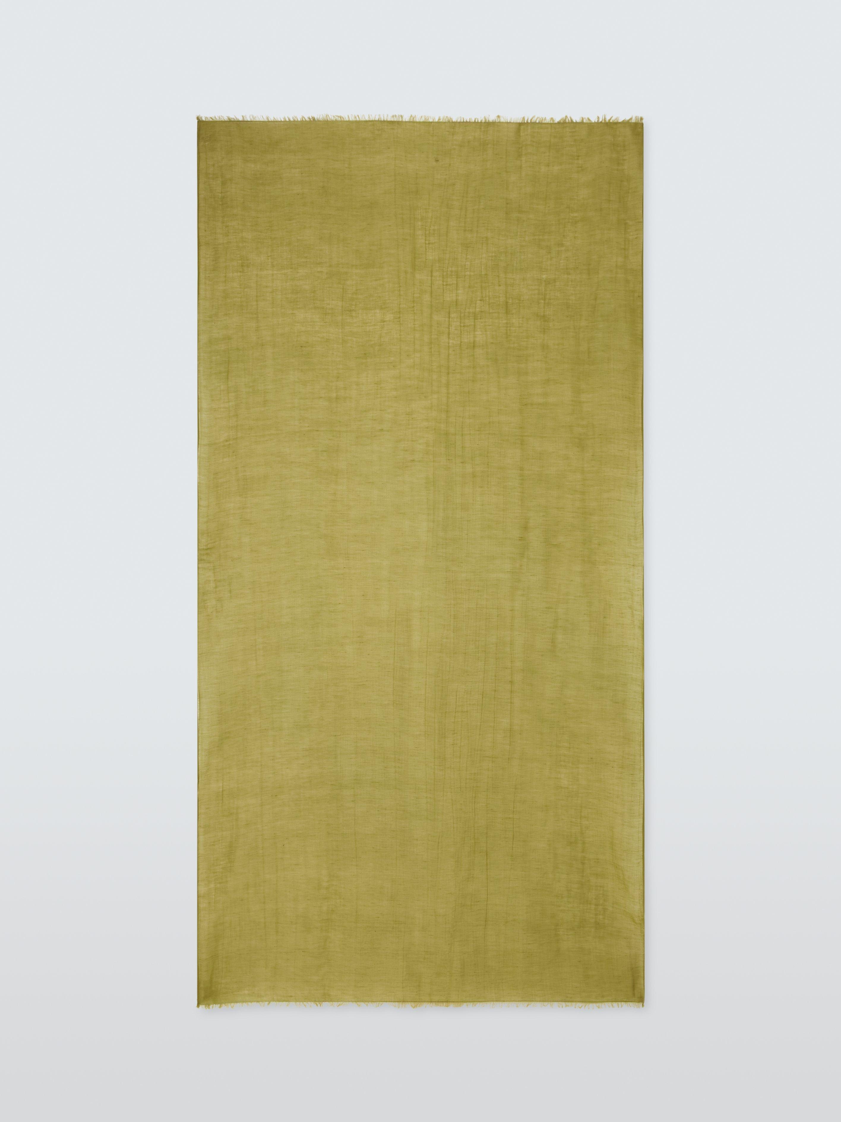 Product image 3 of 3, which shows John Lewis Linen Blend Scarf, Green