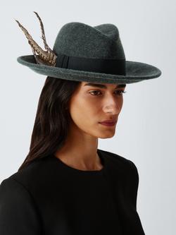 Whiteley Waverly Wool Felt Fedora Hat, Grey Marl, Grey Marl