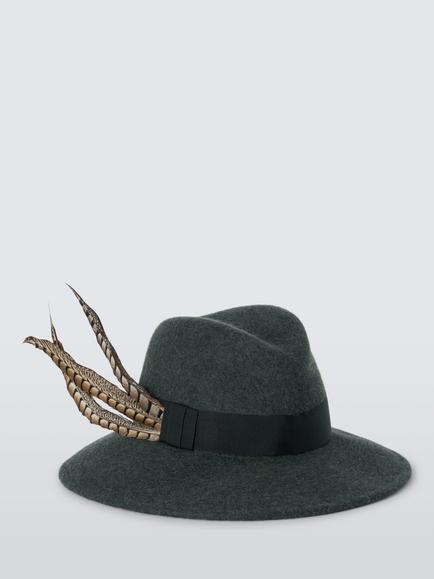 Whiteley Waverly Wool Felt Fedora Hat, Grey Marl - view 2, Grey Marl