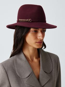 Whiteley Windsor Wool Felt Trilby Hat, Mulberry, Mulberry