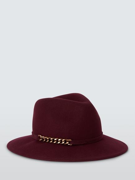 Whiteley Windsor Wool Felt Trilby Hat, Mulberry - view 2, Mulberry