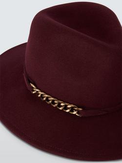 Whiteley Windsor Wool Felt Trilby Hat, Mulberry - view 2, Mulberry