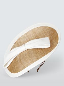 Whiteley Wisteria Contrast Bind Disc Fascinator - view 2, Biscuit/Ivory