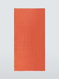 John Lewis Cotton & Linen Blend Scarf - view 2, Orange