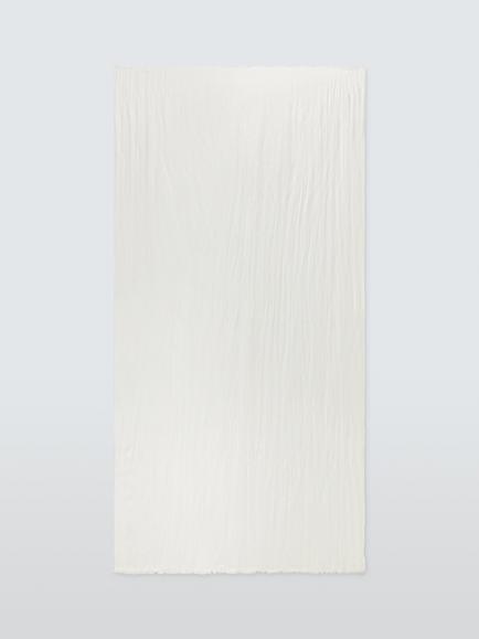 John Lewis Cotton & Linen Blend Scarf - view 2, Ivory
