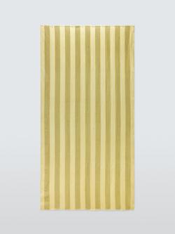 John Lewis Stripe Linen Blend Scarf - view 2, Yellow Multi