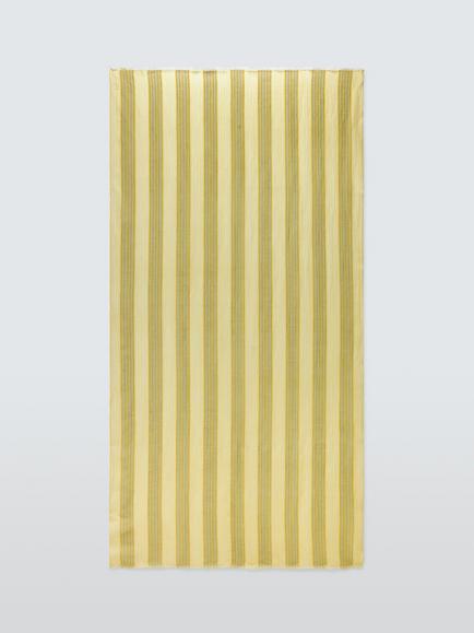 John Lewis Stripe Linen Blend Scarf - view 2, Yellow Multi