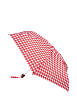 Fulton Tiny 2 Gingham Umbrella, Red/White, Red/White