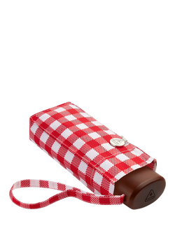 Fulton Tiny 2 Gingham Umbrella, Red/White - view 2, Red/White