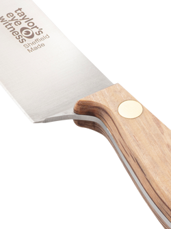 Taylor's Eye Witness Heritage Oak Sheffield Made Chef's Knife, 20cm - view 2, Natural Oak