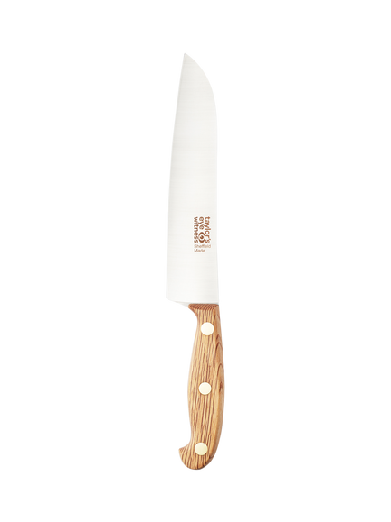 Taylor's Eye Witness Heritage Oak Sheffield Made Santoku Knife, 17cm, Natural Oak