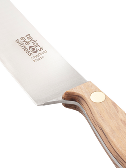 Taylor's Eye Witness Heritage Oak Sheffield Made Santoku Knife, 17cm - view 2, Natural Oak