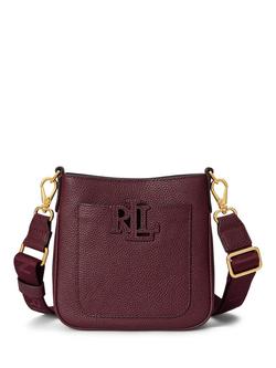 Lauren Ralph Lauren Leather Small Cameryn Crossbody Bag, Dark Garnet