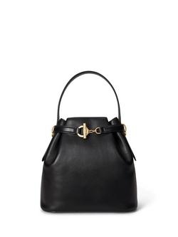 Lauren Ralph Lauren Blaike Medium Leather Bucket Bag, Black