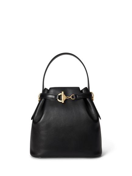 Lauren Ralph Lauren Blaike Medium Leather Bucket Bag, Black