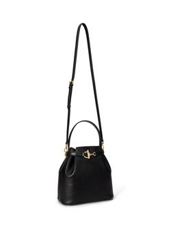 Lauren Ralph Lauren Blaike Medium Leather Bucket Bag - view 2, Black