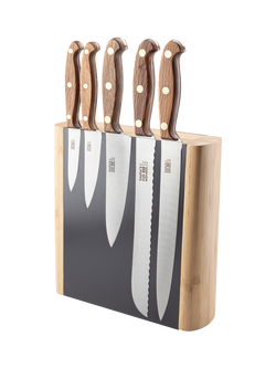 Taylor's Eye Witness Heritage Oak Sheffield Made Filled Bamboo Knife Block Set, 5 Piece, Natural Oak