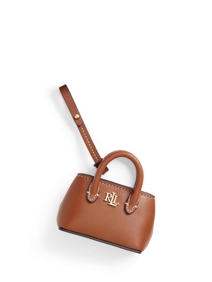 Ralph Lauren Leather Marcy Handbag Charm, Lauren Tan