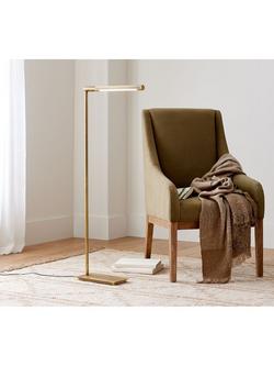 Pottery Barn Lawrence Floor Lamp, Vintage Brass - view 2, Brass