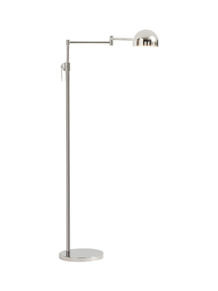 Pottery Barn Sherman Floor Lamp, Polished Nickel, Polished Nickel