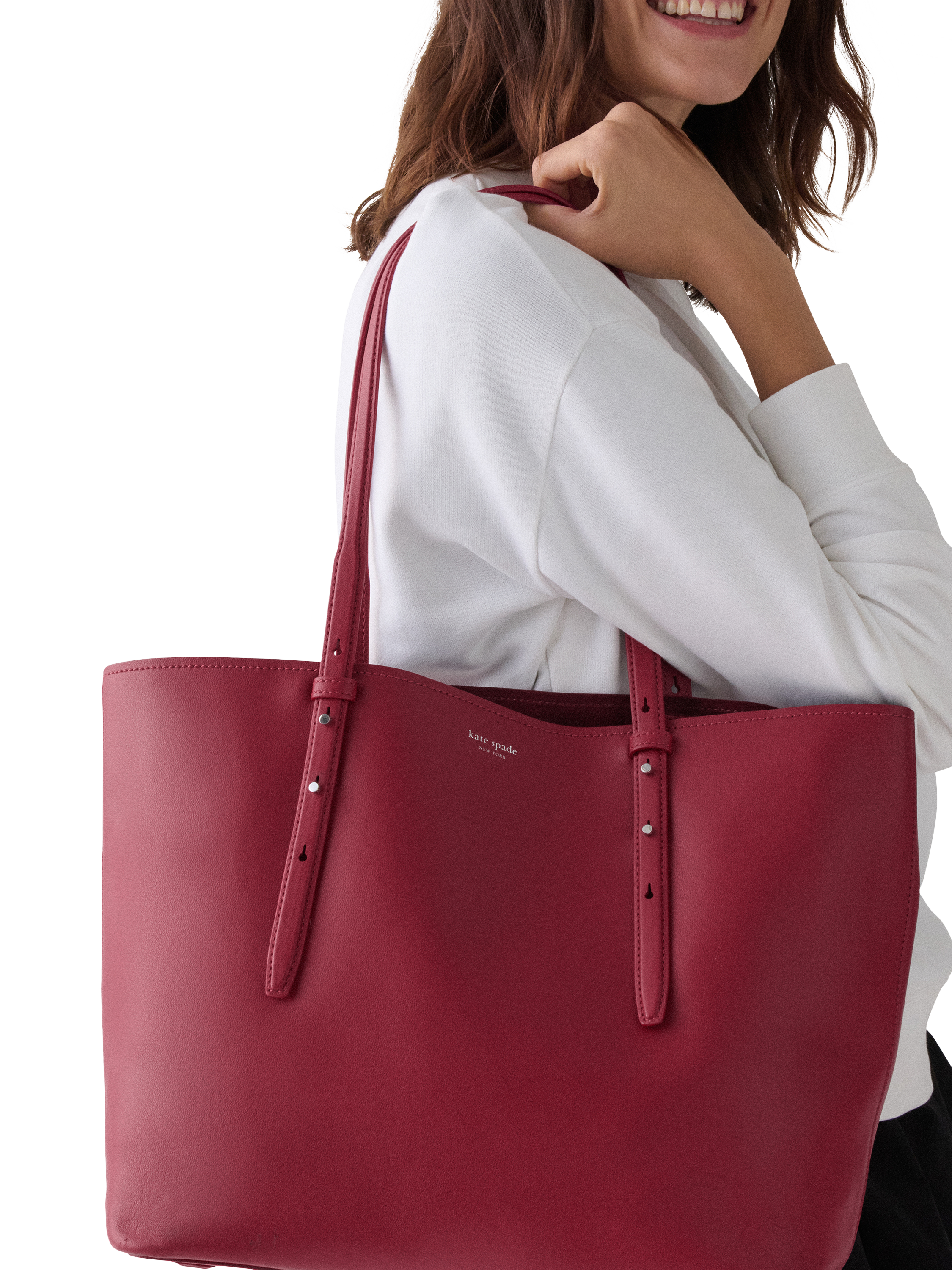 Product image 2 of 3, which shows kate spade new york Do It All Tote Bag, Red Jam