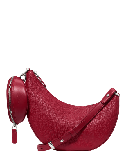 kate spade new york Duo Pebbled Leather Crossbody Bag, Red Jam