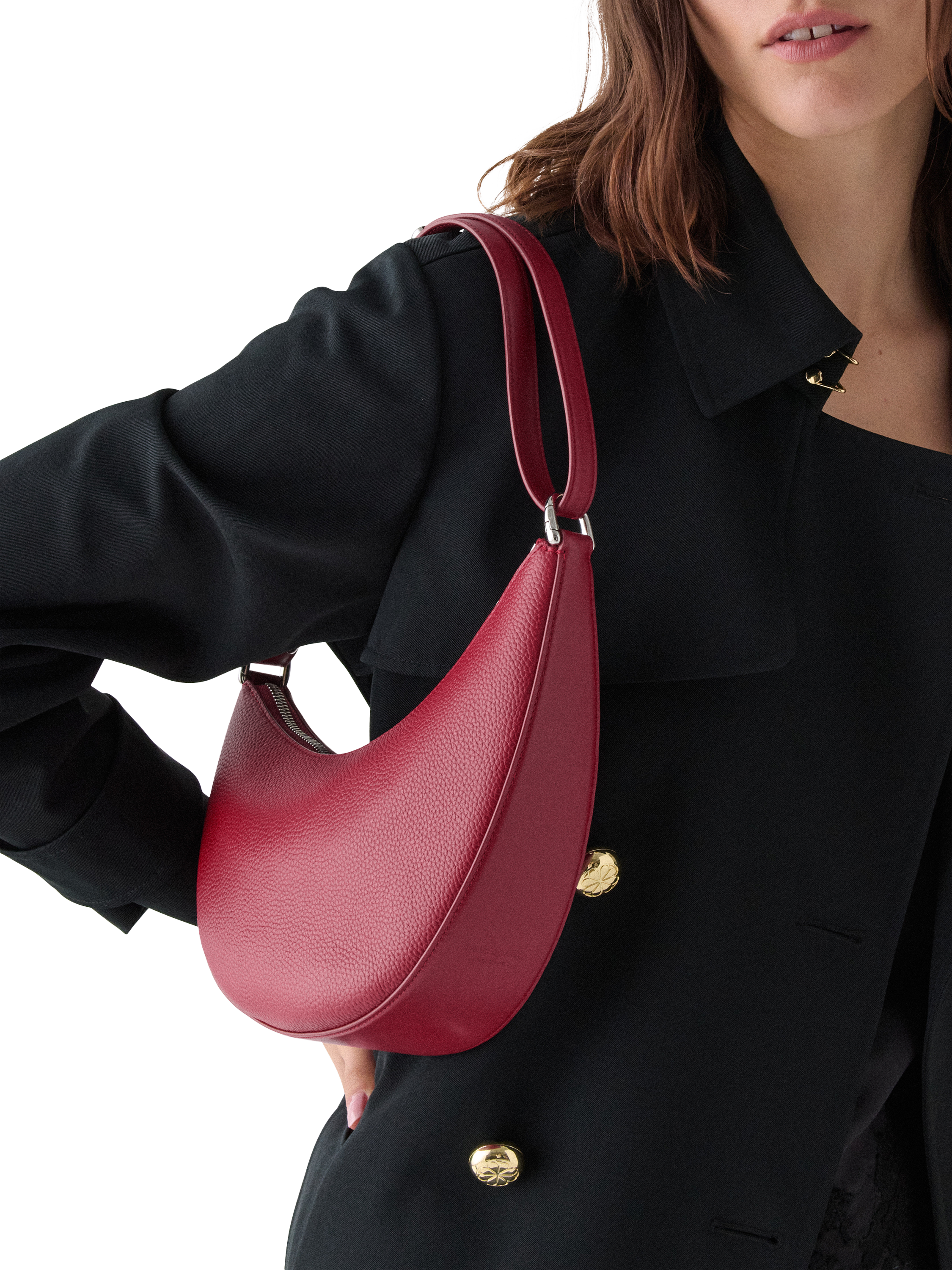 Product image 3 of 9, which shows kate spade new york Duo Leather Cross Body Bag, Red Jam