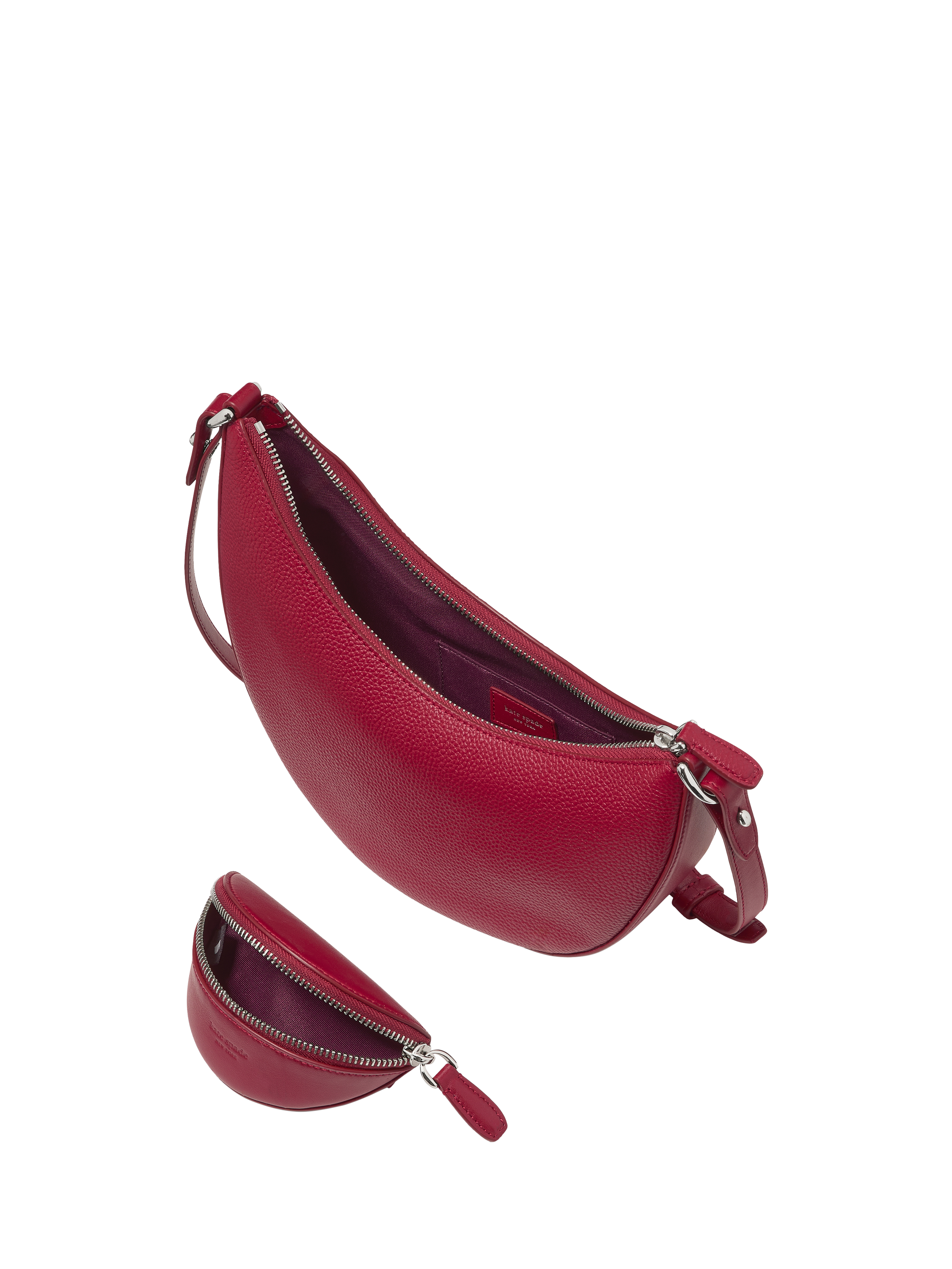 Product image 9 of 9, which shows kate spade new york Duo Leather Cross Body Bag, Red Jam