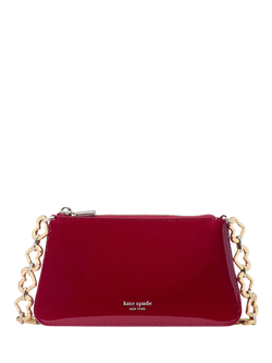 kate spade new york Grace Leather Heart Strap Bag, Red, Dark Scarlet