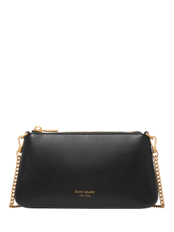 kate spade new york Grace Leather Pochette, Black, Black