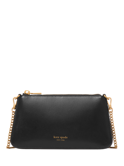 kate spade new york Grace Leather Pochette, Black, Black