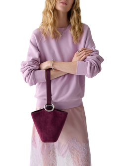kate spade new york Halo Suede Bucket Bag, Purple Agate - view 2, Purple Agate