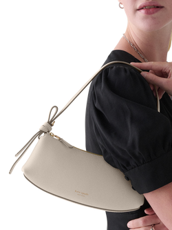 kate spade new york Loop Leather Pochette - view 2, Cashew Milk