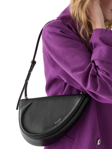 kate spade new york The Spade Leather Shoulder Bag - view 2, Black