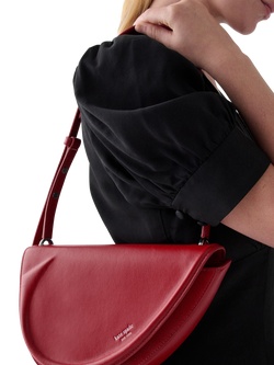 kate spade new york The Spade Leather Shoulder Bag - view 2, Dark Scarlet