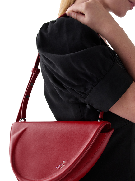 kate spade new york The Spade Leather Shoulder Bag - view 2, Dark Scarlet