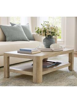Pottery Barn Aptos Rectangular Coffee Table, Sandwash - view 2, Sandwash