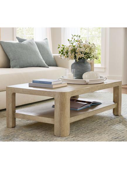 Pottery Barn Aptos Rectangular Coffee Table, Sandwash - view 2, Sandwash