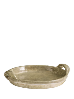 Pottery Barn French Pot Large Terracotta Bowl, 47cm, Sage, Sage