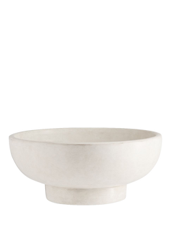 Pottery Barn Orion Terracotta Bowl, White, White