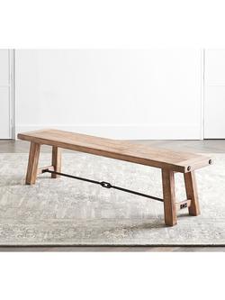 Pottery Barn Benchwright Dining Bench, Medium, Seadrift - view 2, Seadrift