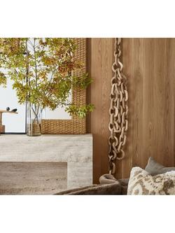 Pottery Barn Mango Wood Chain Ornament - view 2, Neutral